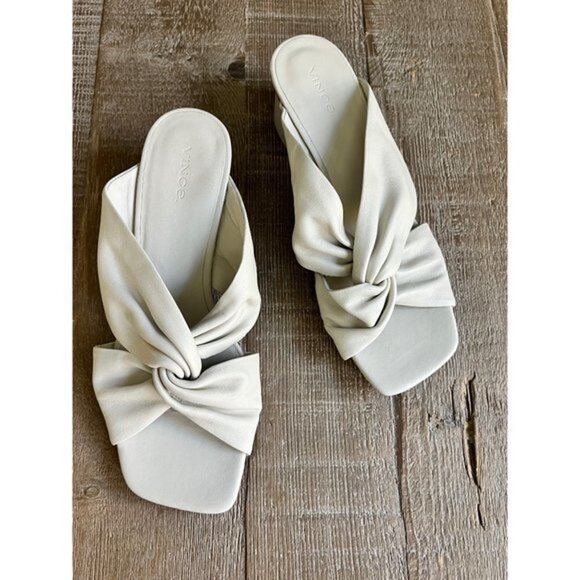 Vince Denise Knot Slide cream leather Sandals Slide size 39 - Picture 4 of 10